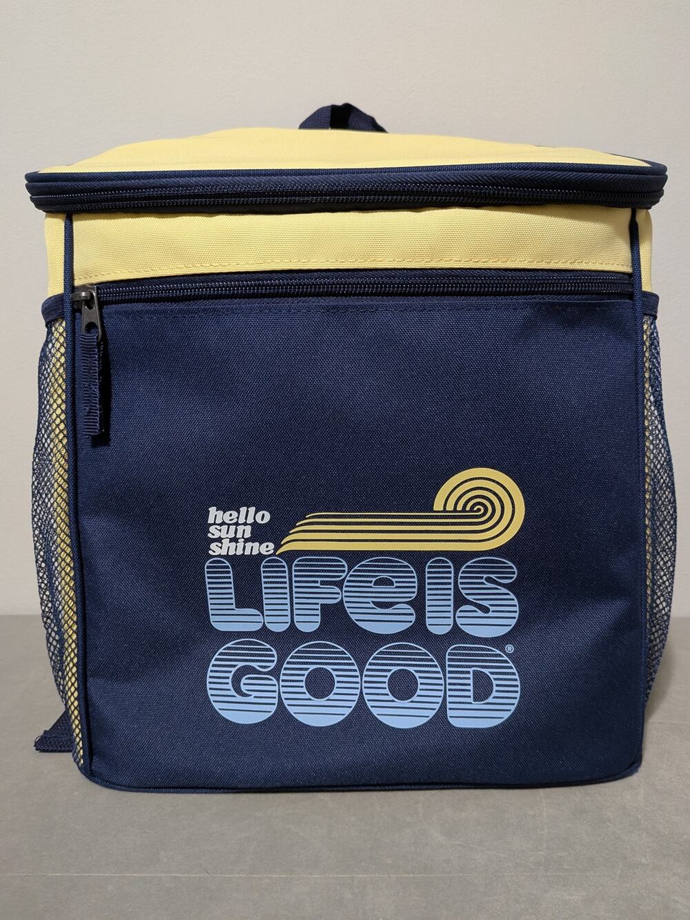 Life Is Good Hello Sunshine Insulated Cooler Backpack – 30 Can Capacity Like New
